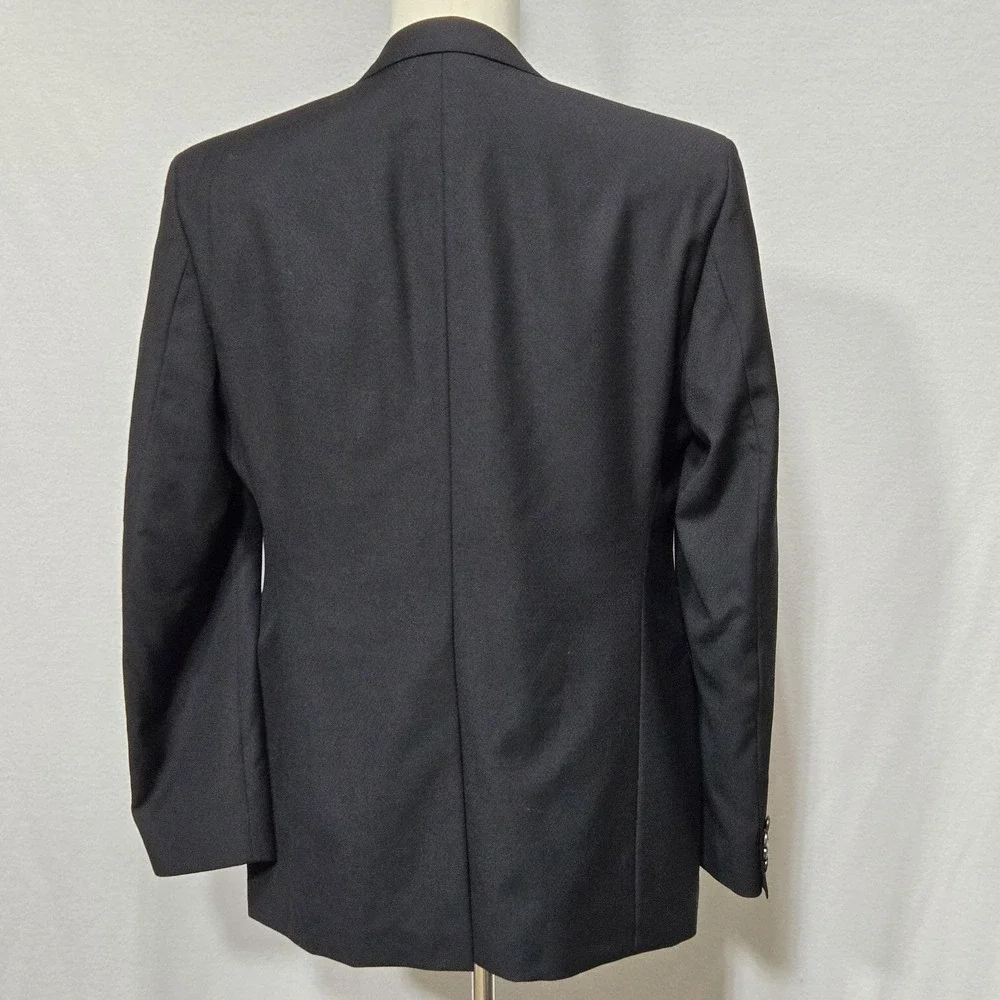 Hugo Boss Blazer Mens 36R Black Wool Blend Sport Coat Jacket Colombo Turkey Suit